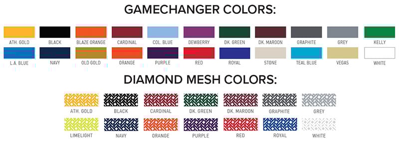 G186 Diamond Mesh and GameChanger Stretch Colors