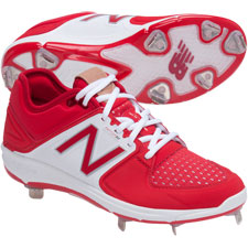 new balance red baseball cleats