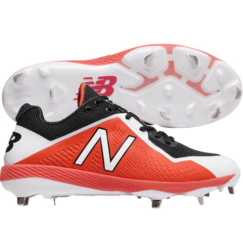 orange and black new balance baseball cleats