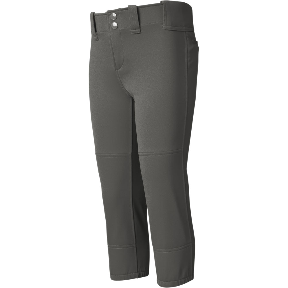 Mizuno Youth Belted Fastpitch Softball Pant Charcoal M