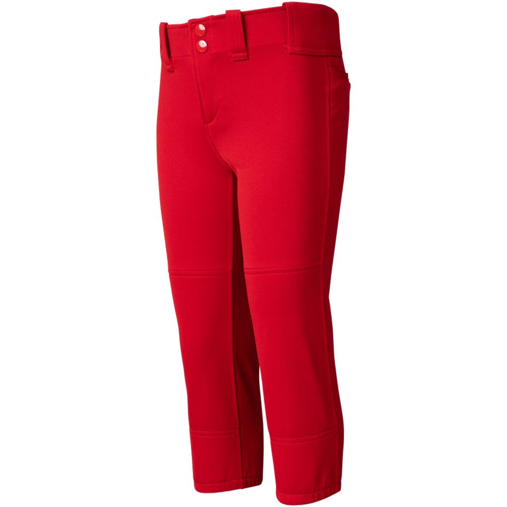 Mizuno Youth Belted Fastpitch Softball Pant Red L