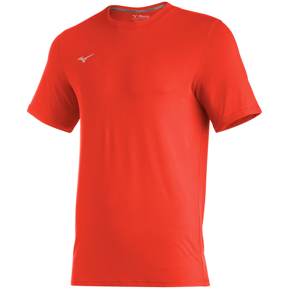 Mizuno Mens Comp Diamond Short Sleeve Crew Orange XL