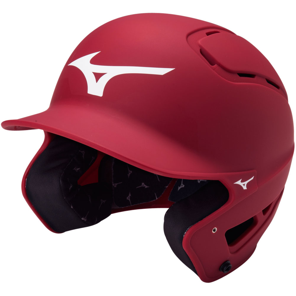 Mizuno Adult B6 Solid Batting Helmet Cardinal Small/Medium