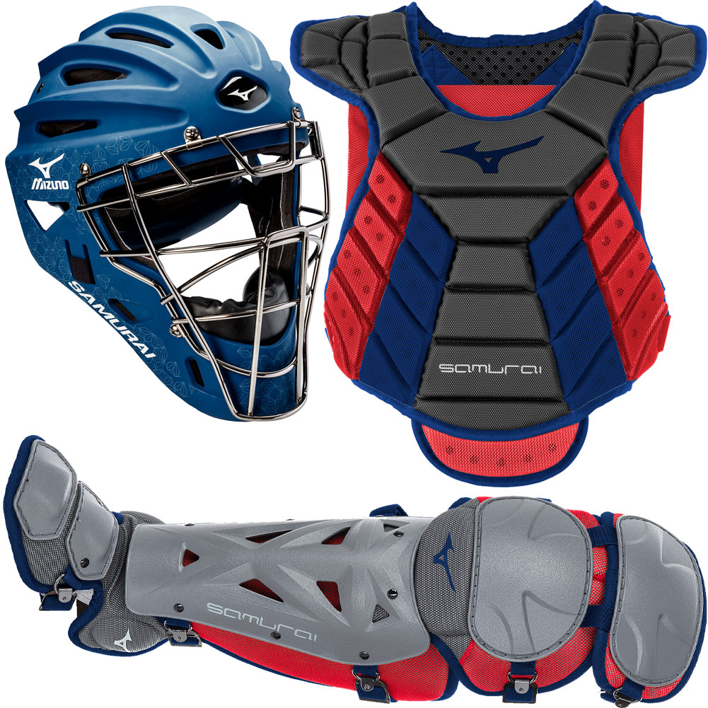 Mizuno Womens Adult Samurai Catchers Kit 14in-15in Navy/Red