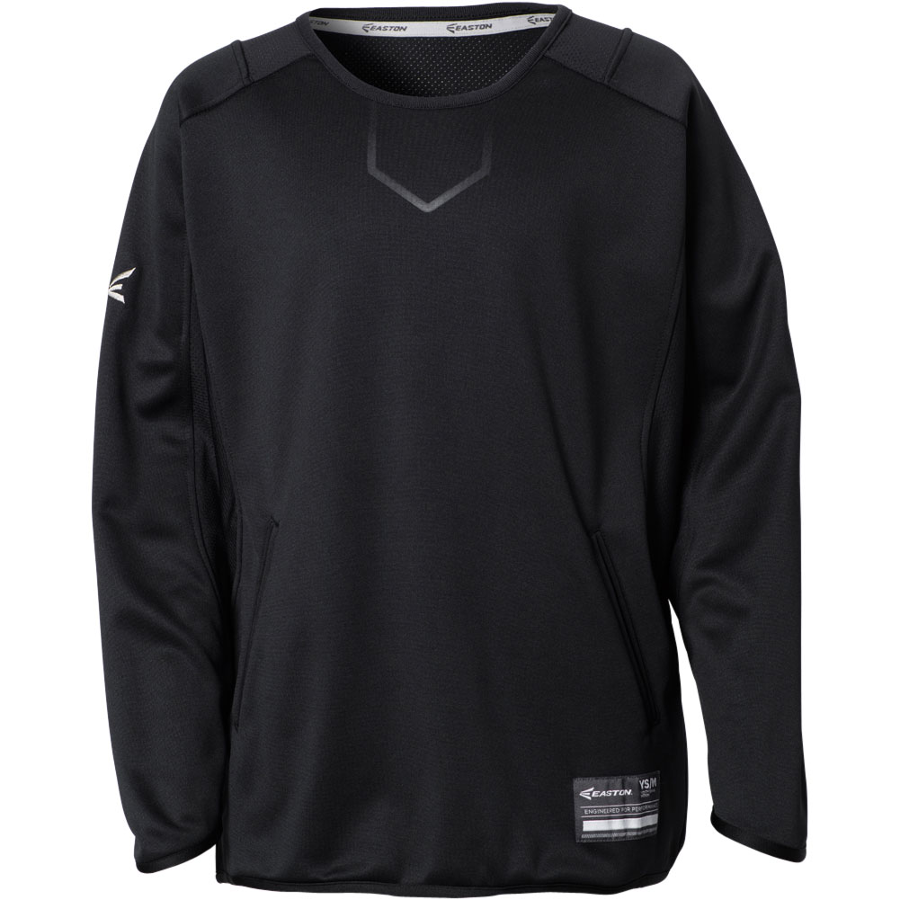 Easton Youth Alpha Fleece Baseball Pullover Black L/XL