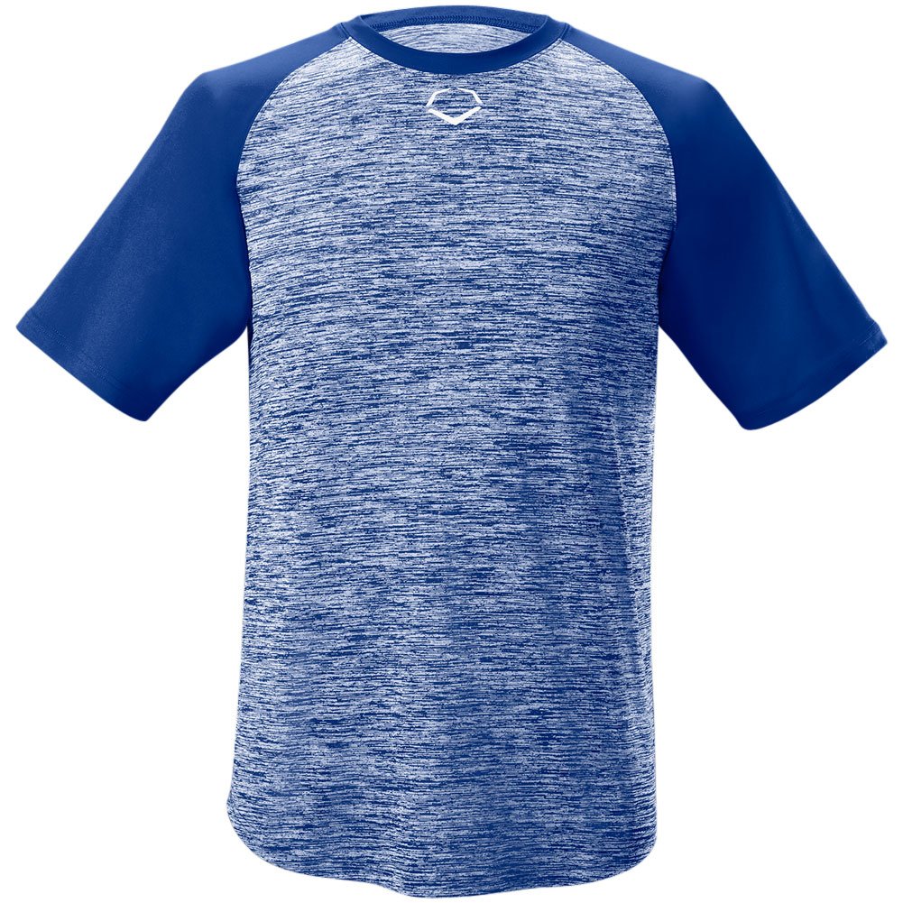 Evoshield Youth Heather Tech Baseball T-Shirt Royal M