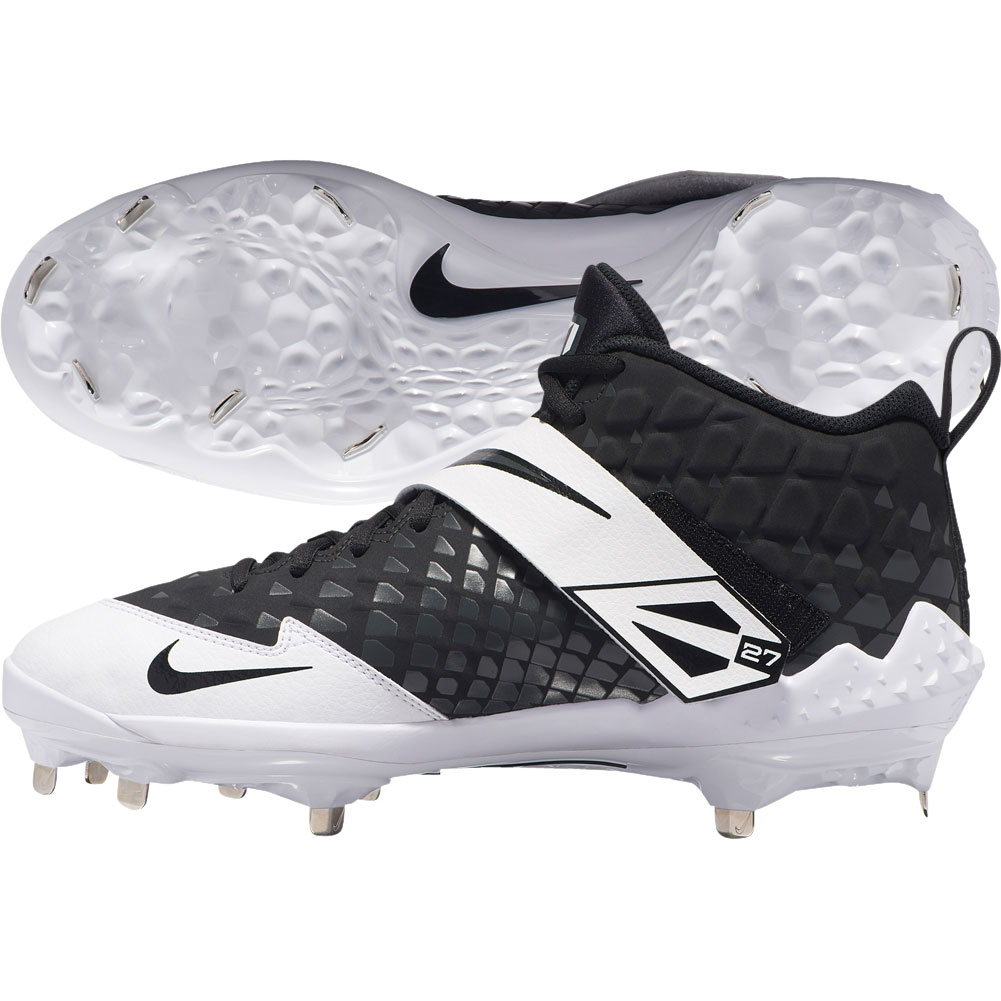 all black metal baseball cleats