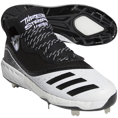 white adidas metal baseball cleats