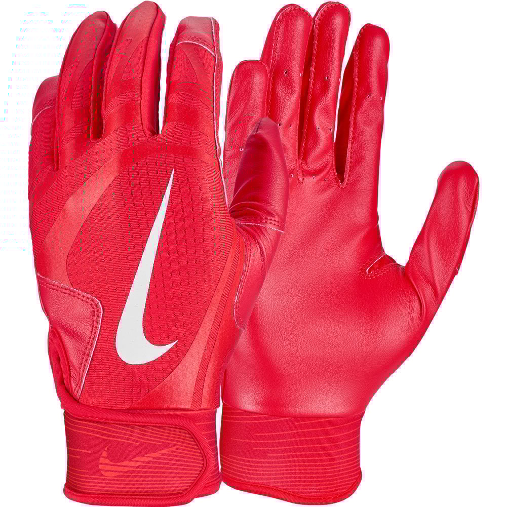 red nike batting gloves