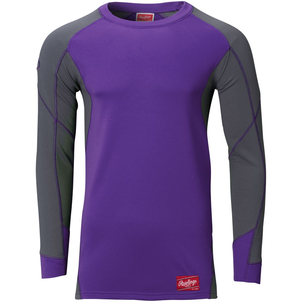 Rawlings Mens Dugout Fleece Baseball Pullover Purple XL