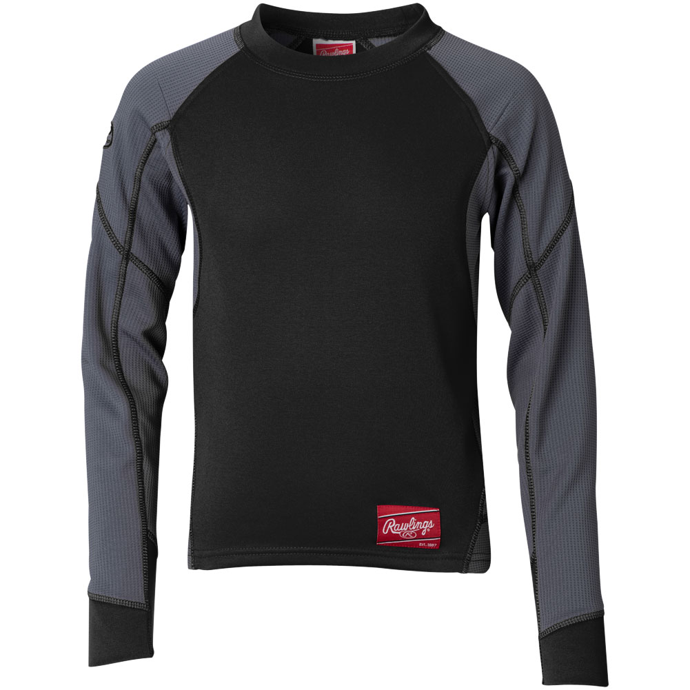 Rawlings Youth Dugout Fleece Baseball Pullover Black XL