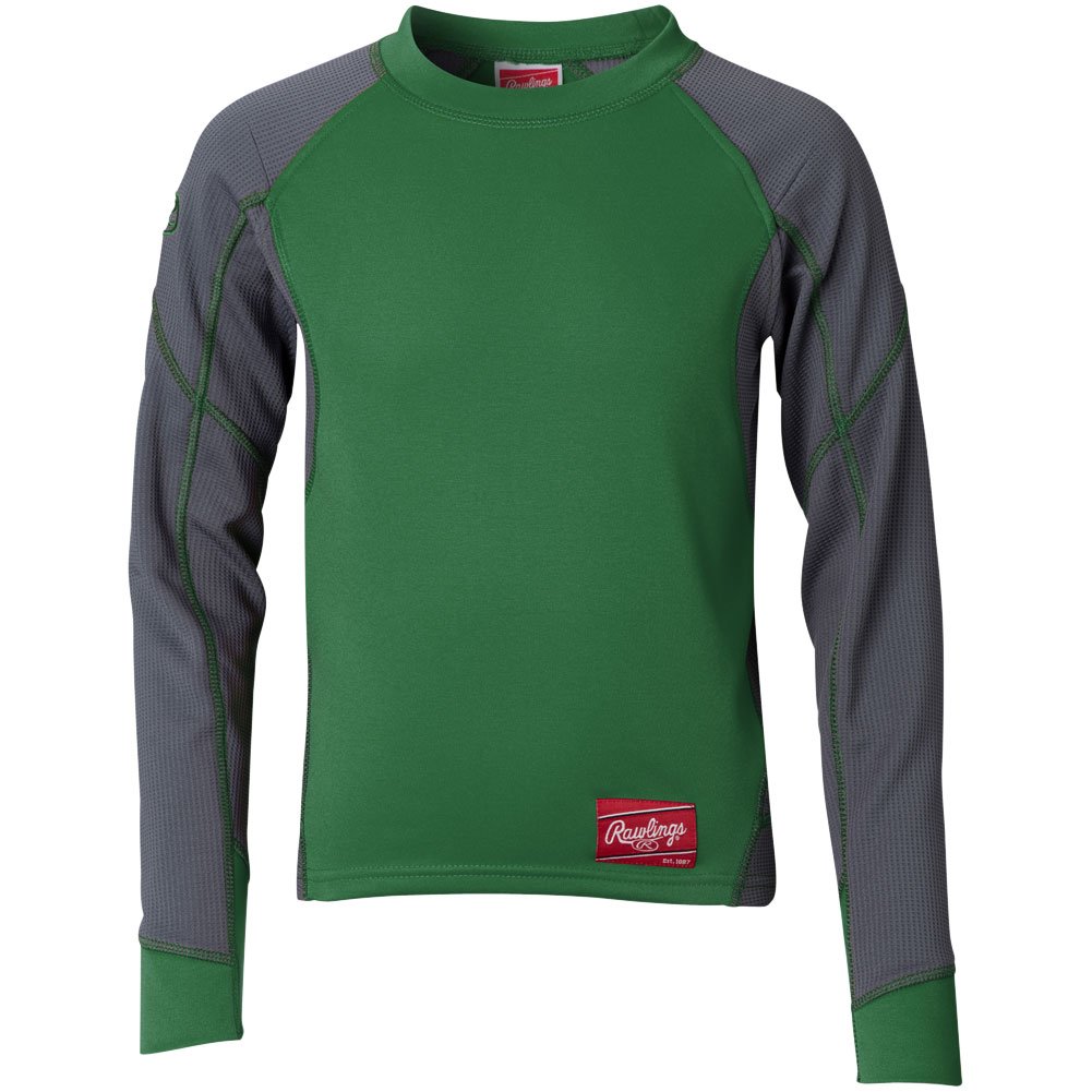 Rawlings Youth Dugout Fleece Baseball Pullover Dark Green M