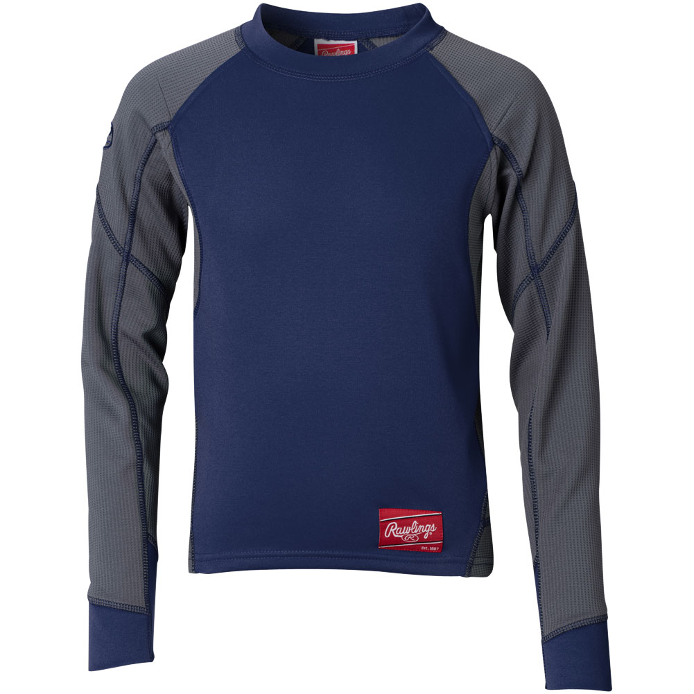 Rawlings Youth Dugout Fleece Baseball Pullover Navy XL