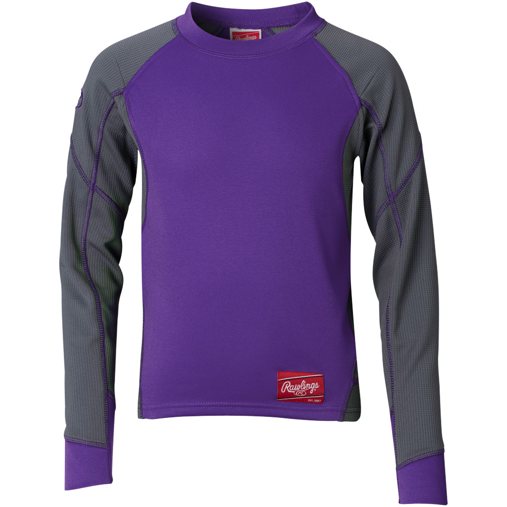 Rawlings Youth Dugout Fleece Baseball Pullover Purple S