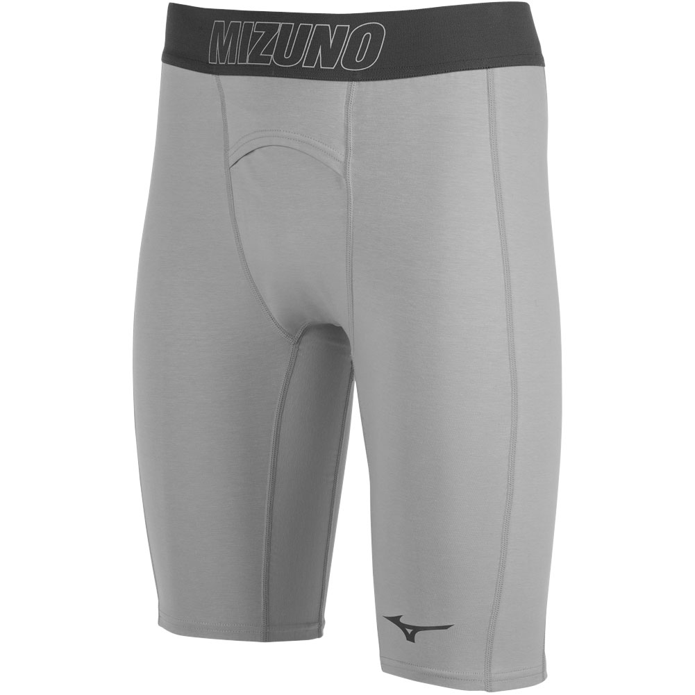 Mizuno Mens The Arrival Compression Baseball Short Grey L