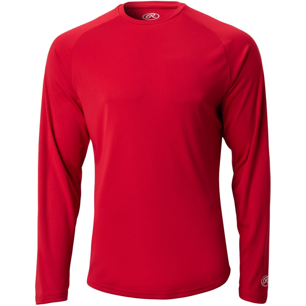 Rawlings Mens Crew Neck Long Sleeve Training T-Shirt Scarlet S