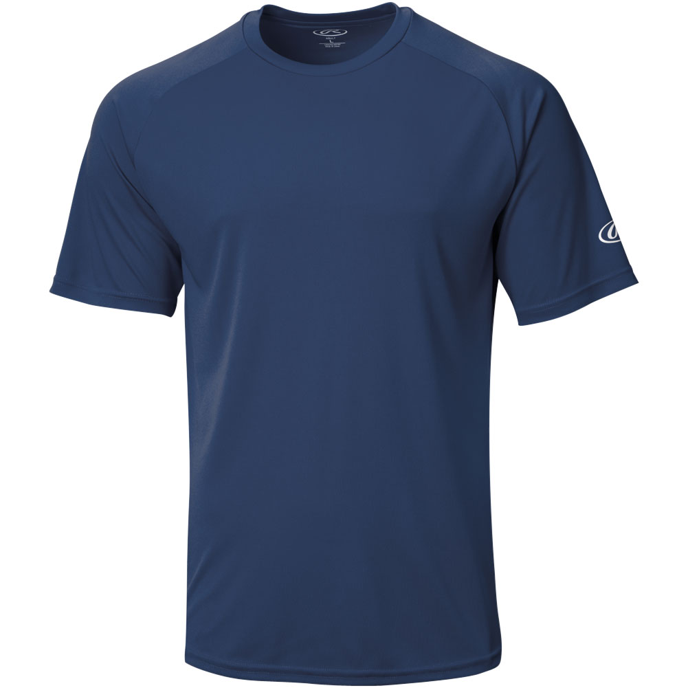 Rawlings Mens Crew Neck Short Sleeve Baseball T-Shirt Navy XL