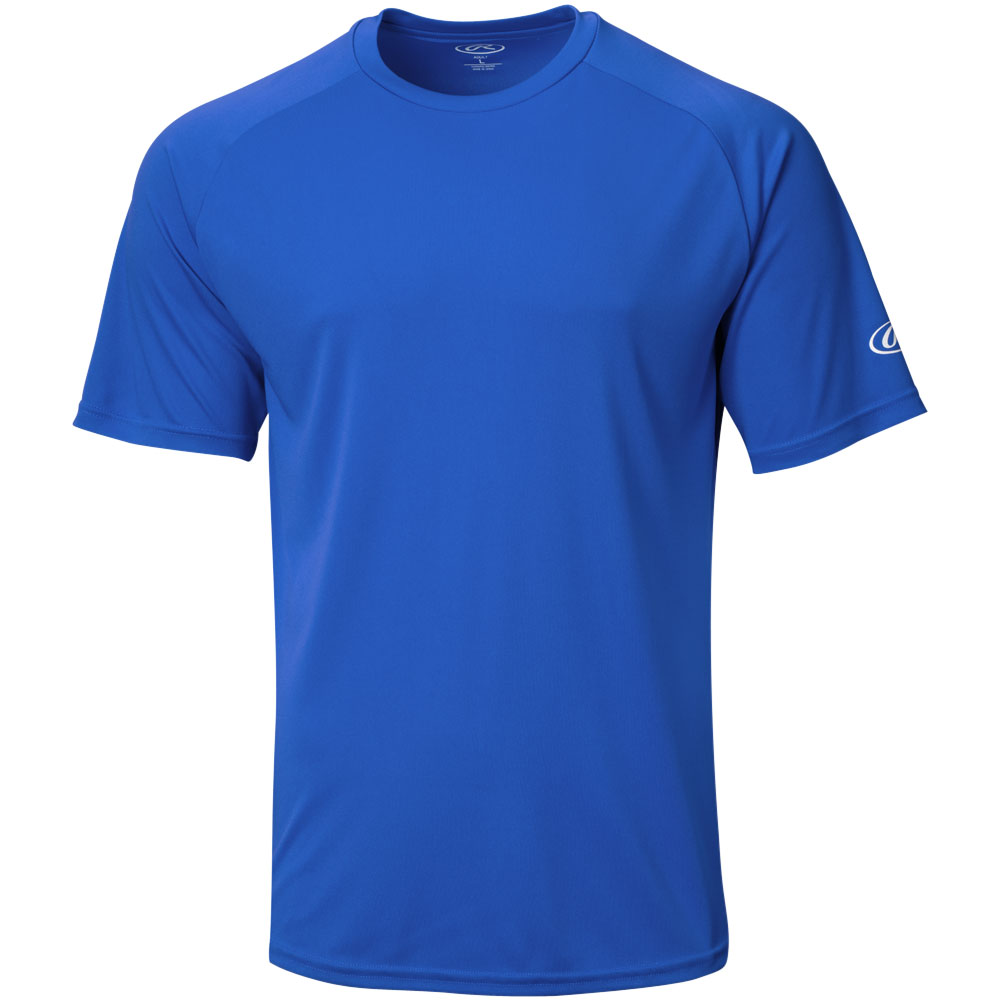 Rawlings Mens Crew Neck Short Sleeve Baseball T-Shirt Royal L
