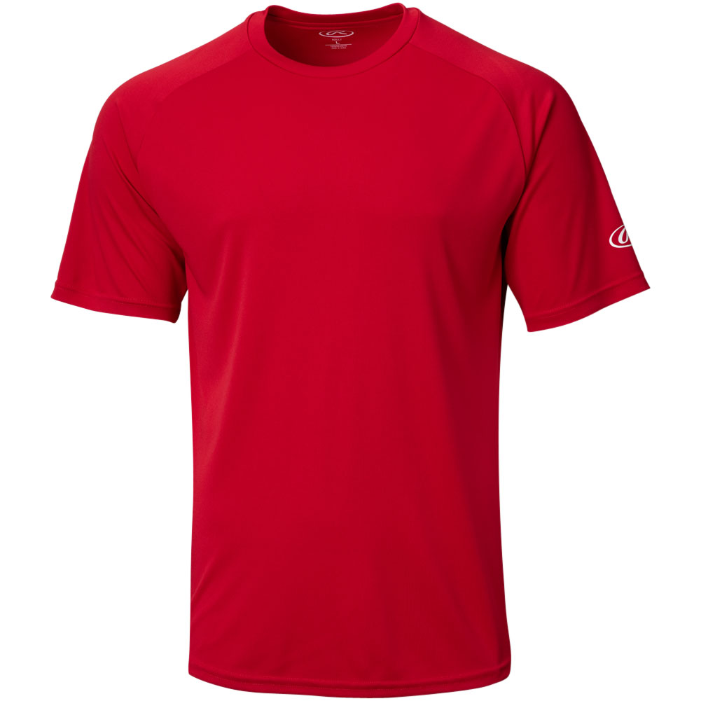 Rawlings Mens Crew Neck Short Sleeve Baseball T-Shirt Scarlet XL