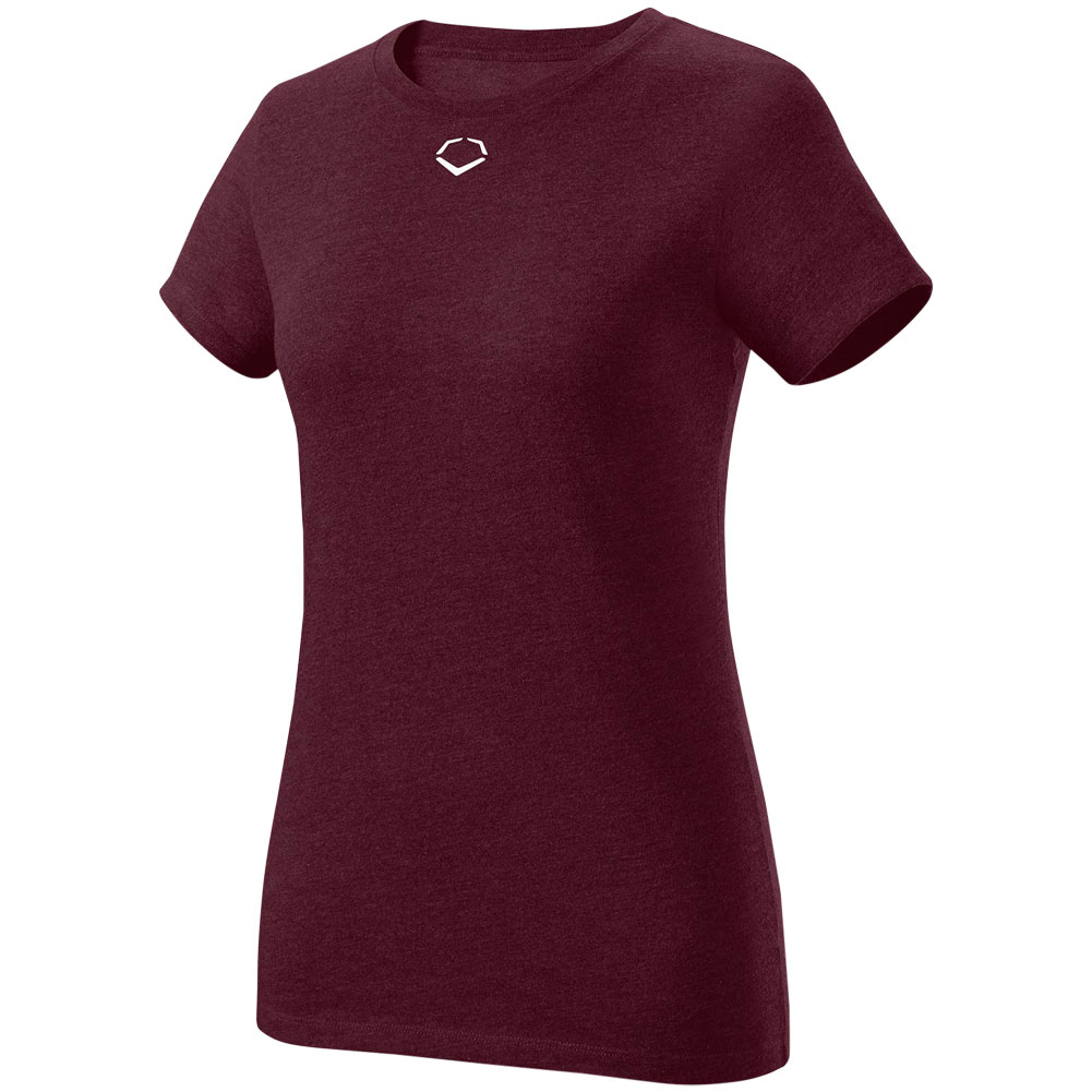 Evoshield Womens Short Sleeve Softball T-Shirt Maroon S