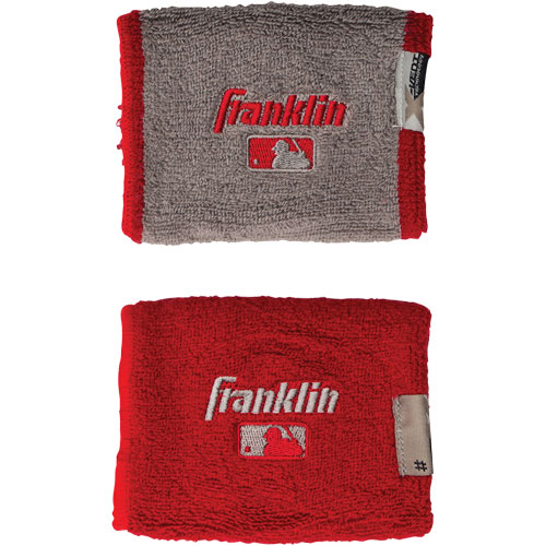 Franklin Sports Franklin 4" Wristbands Red/Grey