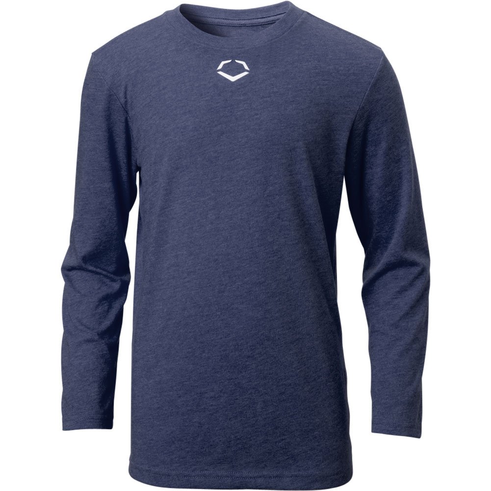 Evoshield Youth Long Sleeve Baseball T-Shirt Navy L
