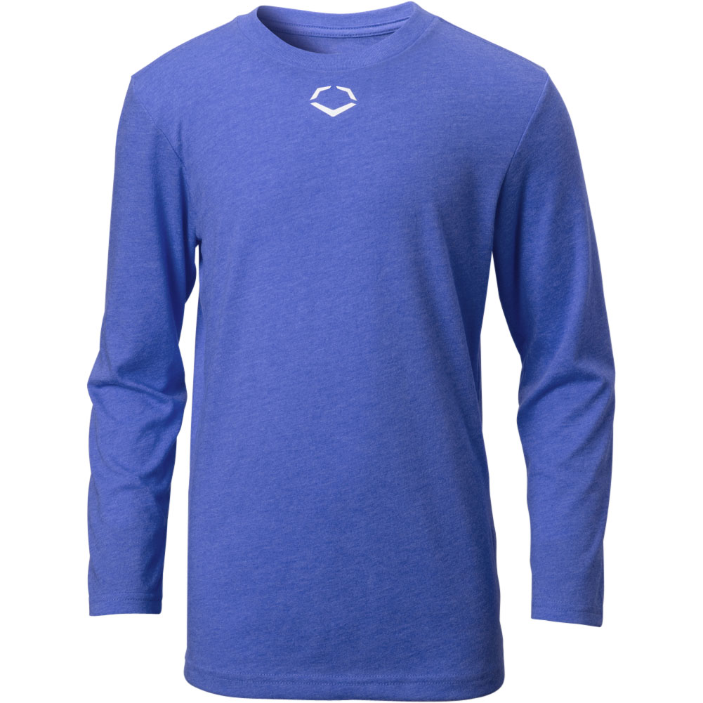 Evoshield Youth Long Sleeve Baseball T-Shirt Royal L