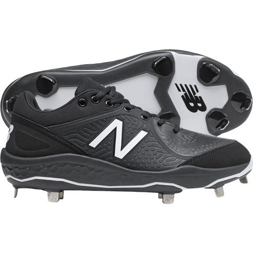 Black metal baseball cleats clearance