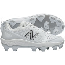 white molded softball cleats