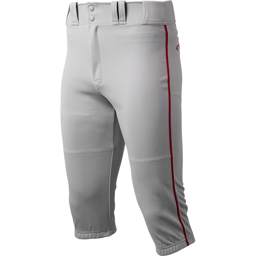 Easton Mens Rival+ Piped Knicker Baseball Pants Grey/Red L