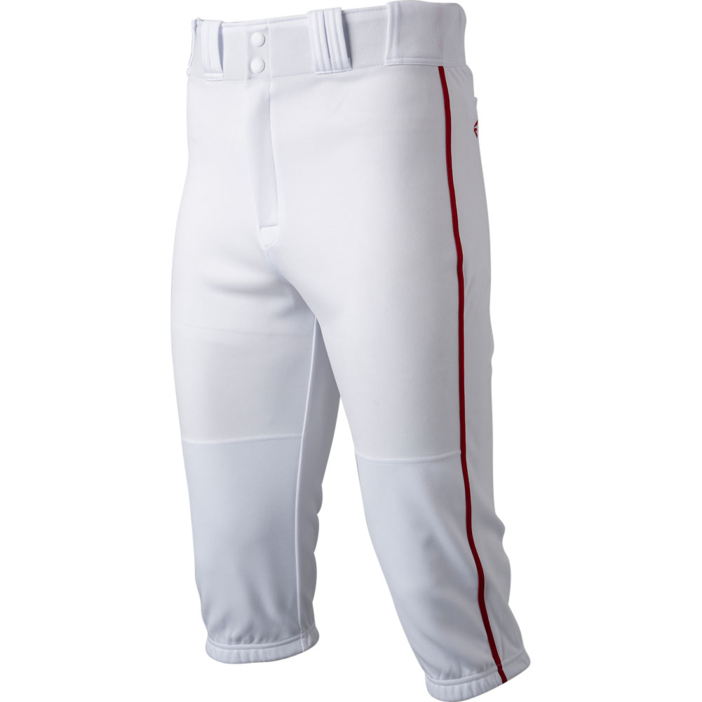 Easton Mens Rival+ Piped Knicker Baseball Pants White/Red XL