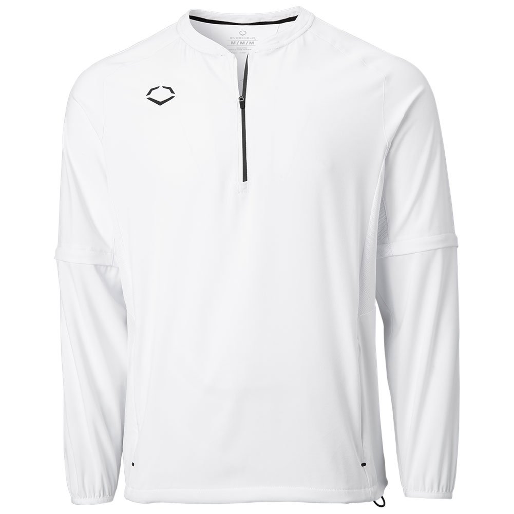 Evoshield Mens Long Sleeve Baseball BP Jacket White 2XL