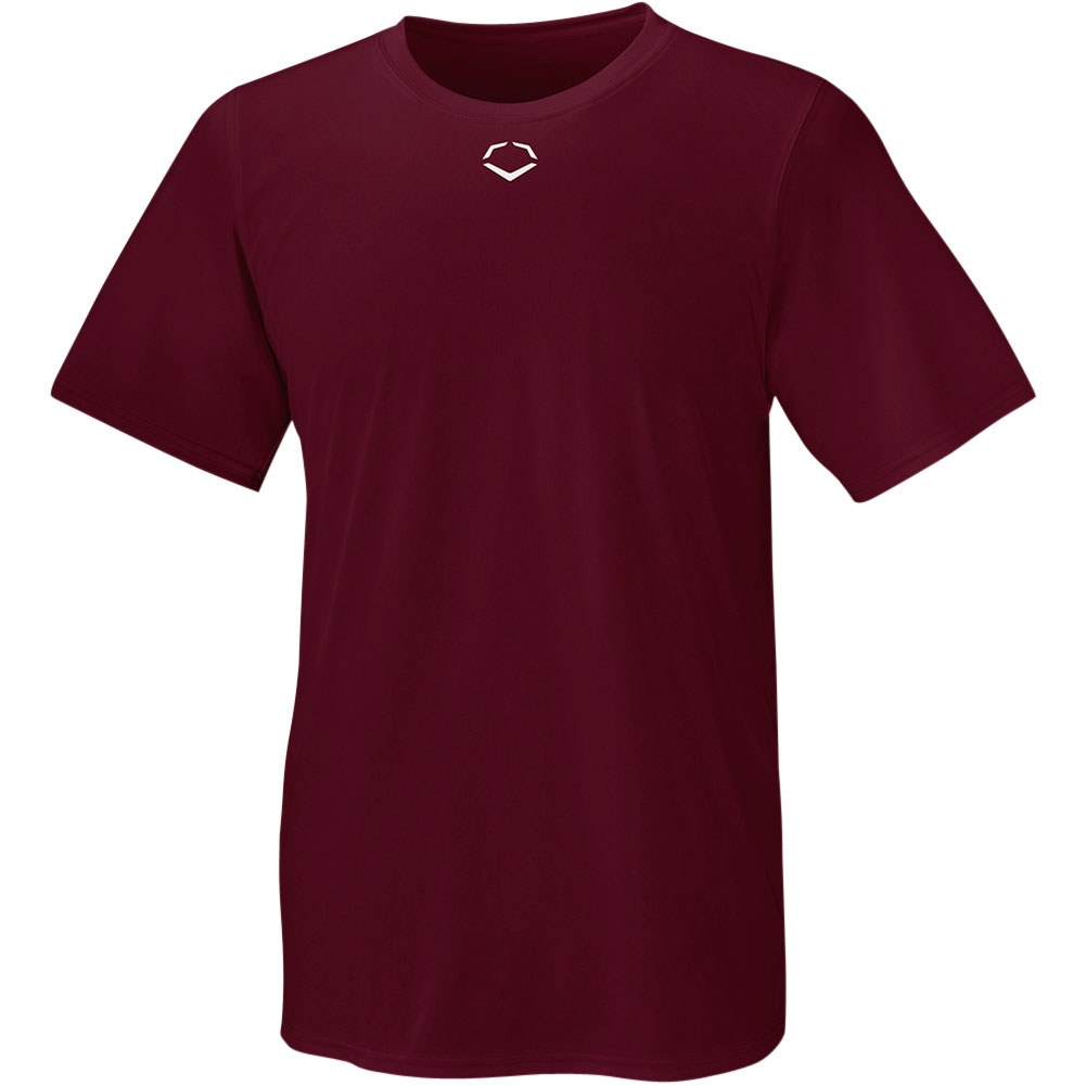 Evoshield Mens E306 Tech Baseball T-Shirt Cardinal 2XL