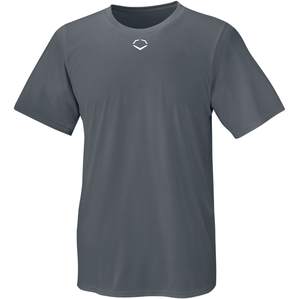 Evoshield Mens E306 Tech Baseball T-Shirt Charcoal 2XL