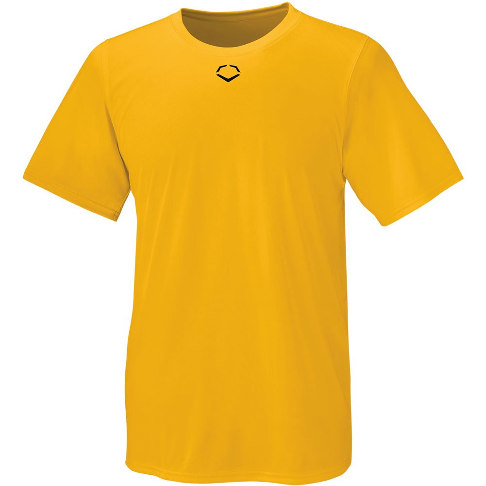 Evoshield Mens E306 Tech Baseball T-Shirt Gold/Black 2XL
