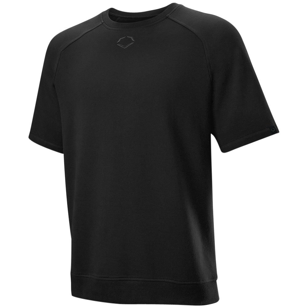 Evoshield Mens Short Sleeve Terry Baseball Training Sweatshirt Black S