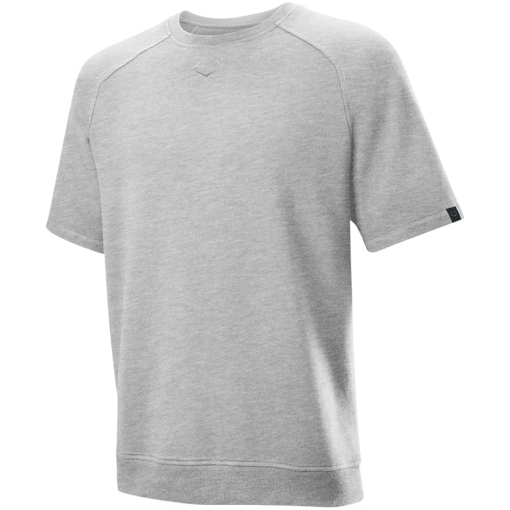 Evoshield Mens Short Sleeve Terry Baseball Training Sweatshirt Grey S
