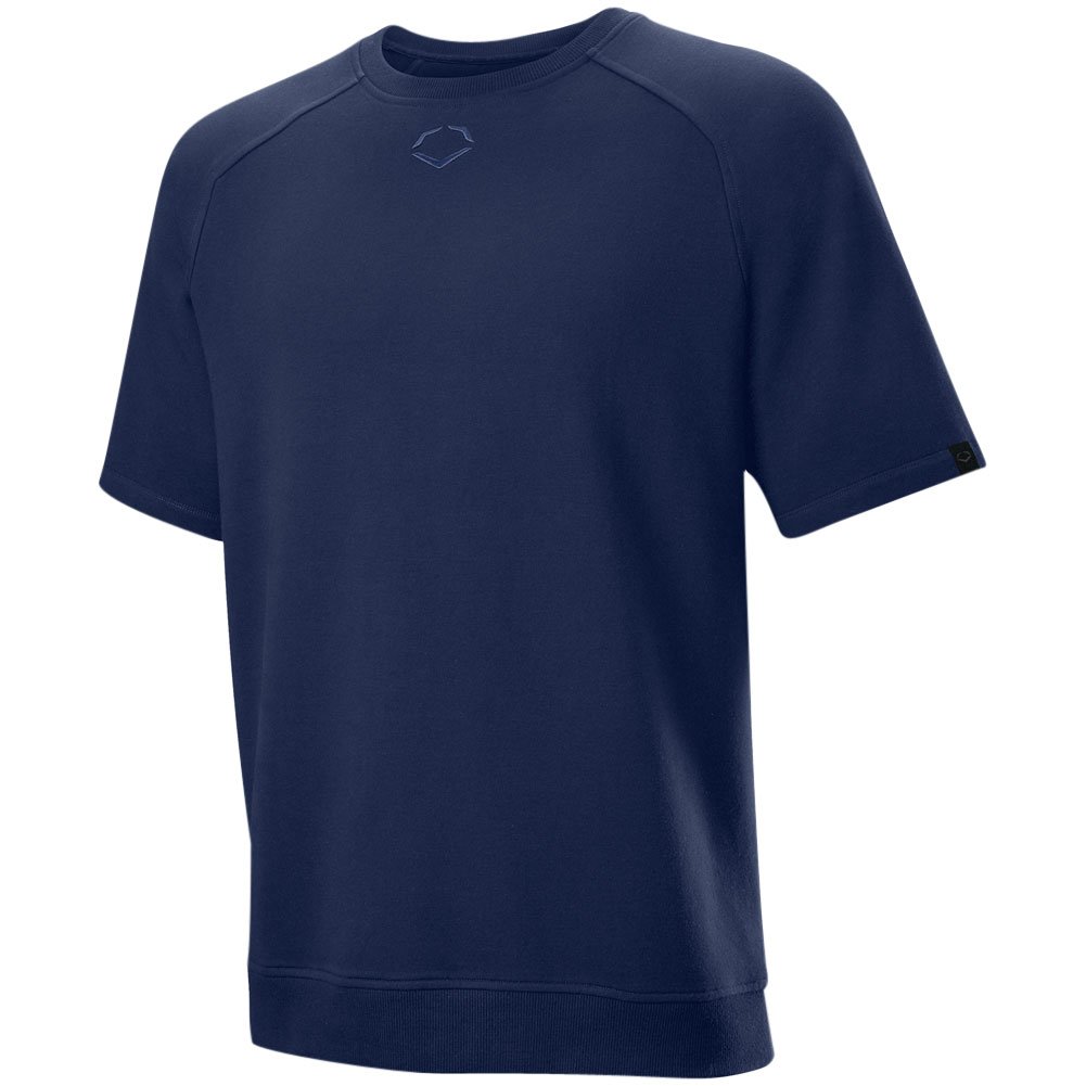 Evoshield Mens Short Sleeve Terry Baseball Training Sweatshirt Navy S