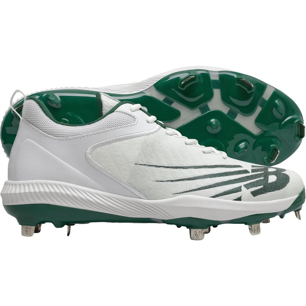 New Balance Mens Fuel Cell 4040v6 Low Metal Baseball Cleats Dark Green/White D 11.5, Size: 11.5 D US