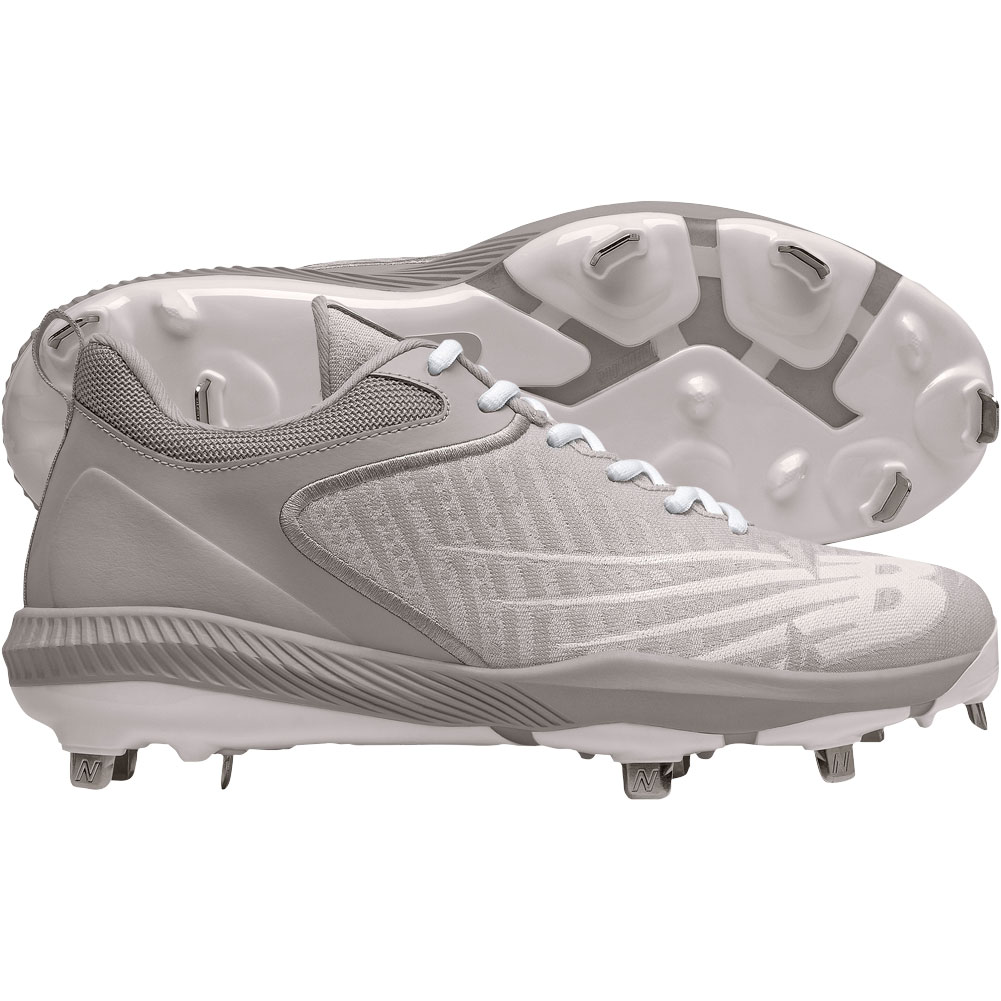 New Balance Mens Fuel Cell 4040v6 Low Metal Baseball Cleats Grey/White D 12, Size: 12 D US