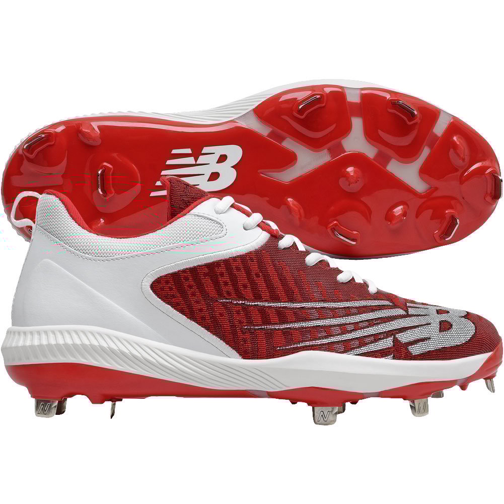 New Balance Mens Fuel Cell 4040v6 Low Metal Baseball Cleats Red/White D 8.5, Size: 8.5 D US