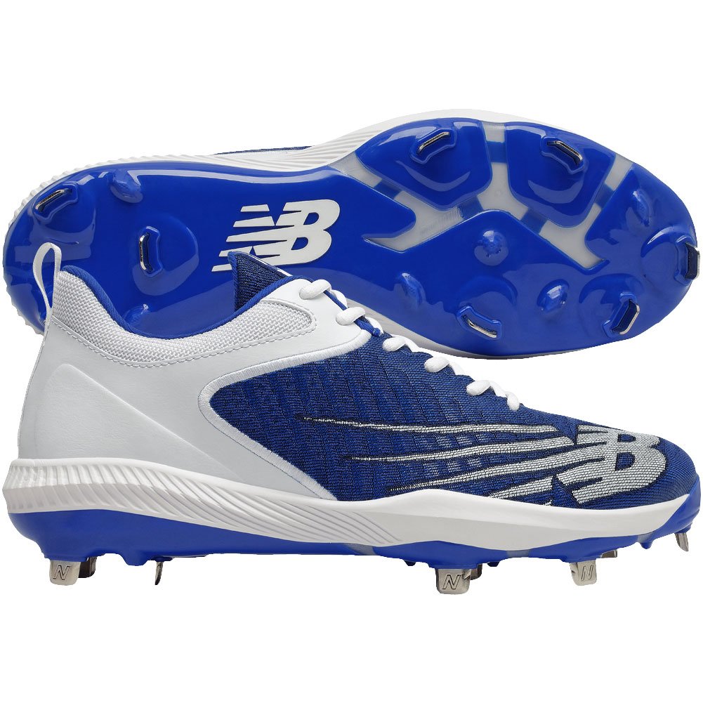 New Balance Mens Fuel Cell 4040v6 Low Metal Baseball Cleats Royal/White D 10, Size: 10 D US