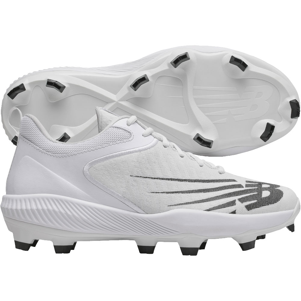 New Balance Mens Fuel Cell 4040v6 Low Molded Baseball Cleats White/Black D 10, Size: 10 D US