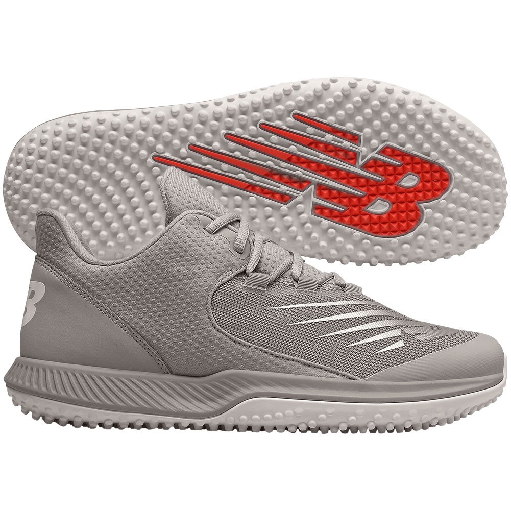 New Balance Mens Fuel Cell 4040v6 Turf Baseball Shoes Grey/White D 10, Size: 10 D US