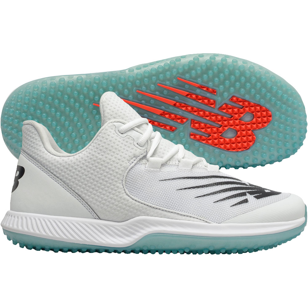 New Balance Mens Fuel Cell 4040v6 Turf Baseball Shoes White/Black 2E 10.5, Size: 10.5 2E US
