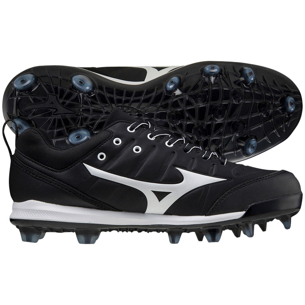 Mizuno Womens 9-Spike Advanced Finch Elite 5 TPU Molded Fastpitch Softball Cleats Black/White Medium 10, Size: 10 Medium US