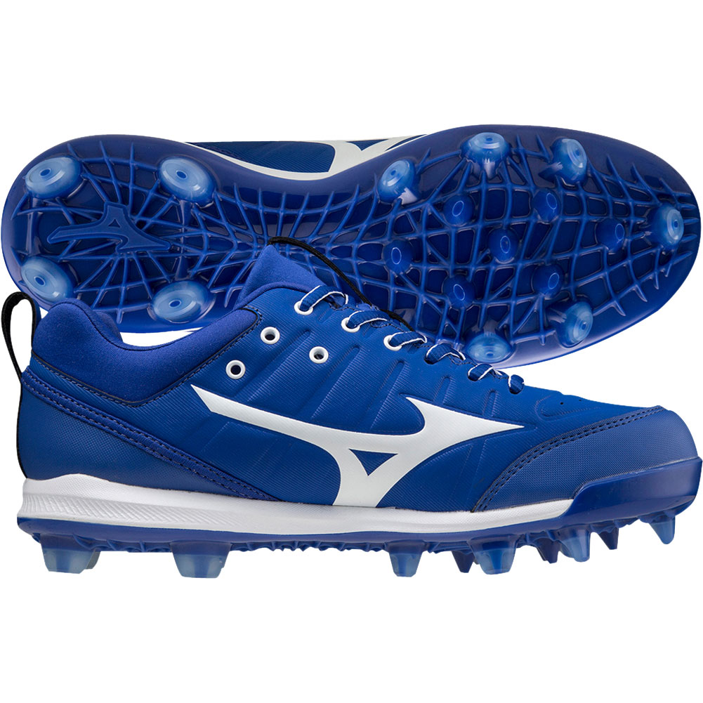 Mizuno Womens 9-Spike Advanced Finch Elite 5 TPU Molded Fastpitch Softball Cleats Royal/White Medium 5.5, Size: 5.5 Medium US