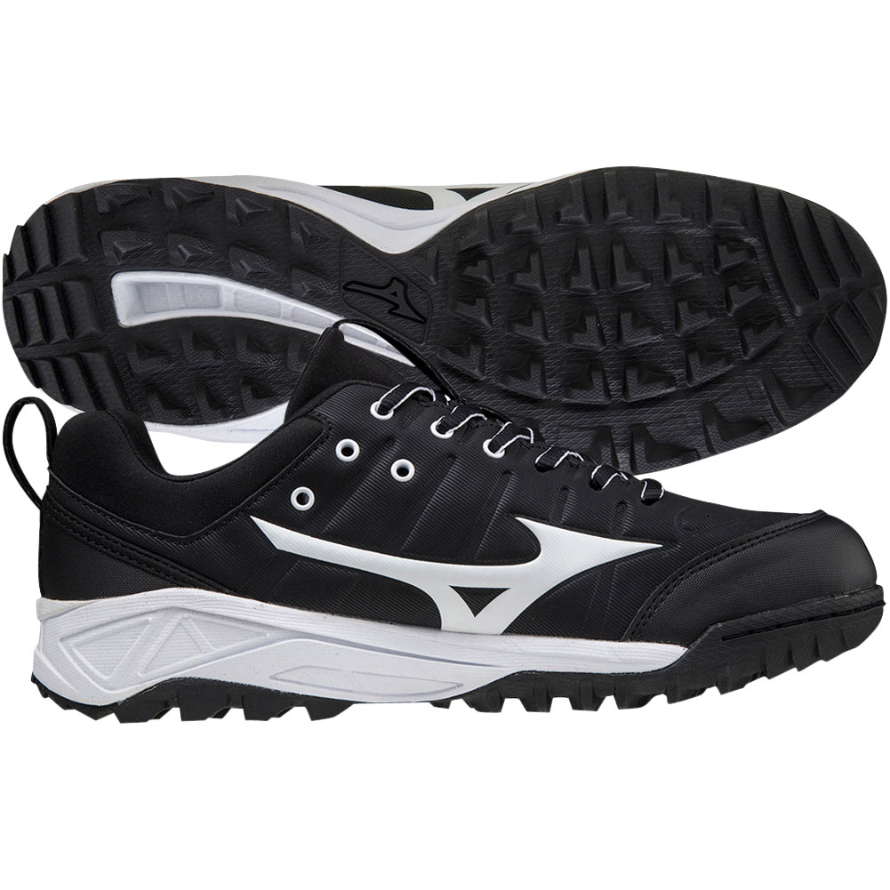 Mizuno Womens Ambition 2 All Surface Low Softball Turf Shoe Black/White Medium 5, Size: 5 Medium US