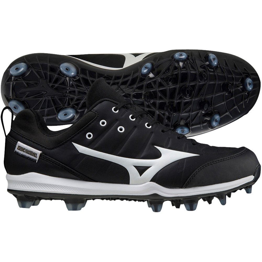 Mizuno Mens Ambition 2 TPU Low Molded Baseball Cleat Black/White Medium 10, Size: 10 Medium US