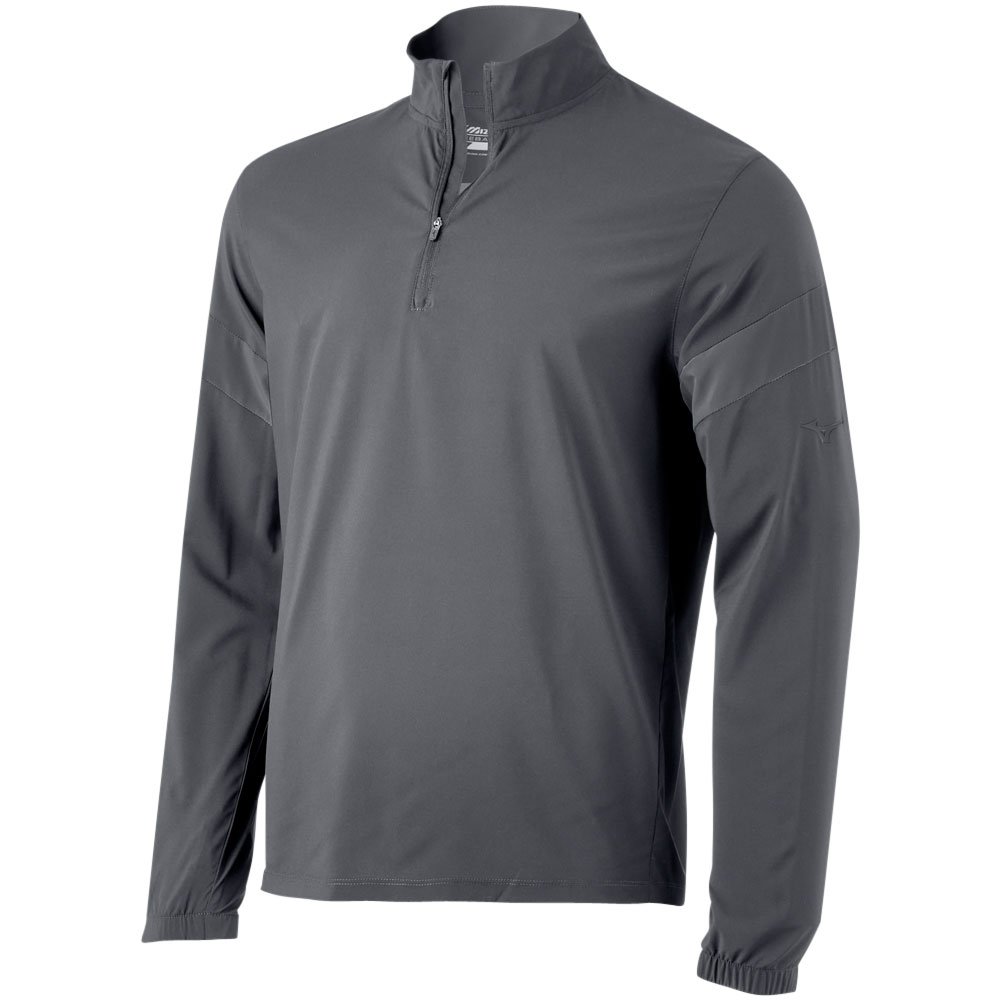 Mizuno Mens Long Sleeve Baseball Batting Jacket Grey 2XL